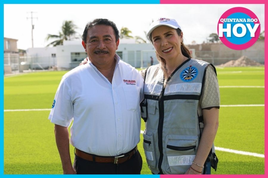 Avanza al 90% construcción de cancha de fútbol 7 en Ciudad Mujeres