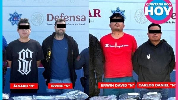 Detienen en Benito Juárez a cuatro por narcomenudeo y extorsión