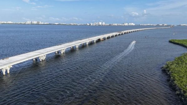 Puente Nichupté abriría en marzo de 2026 y cuenta con transporte