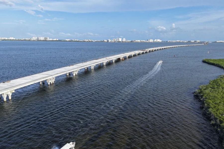 Puente Nichupté abriría en marzo de 2026 y cuenta con transporte