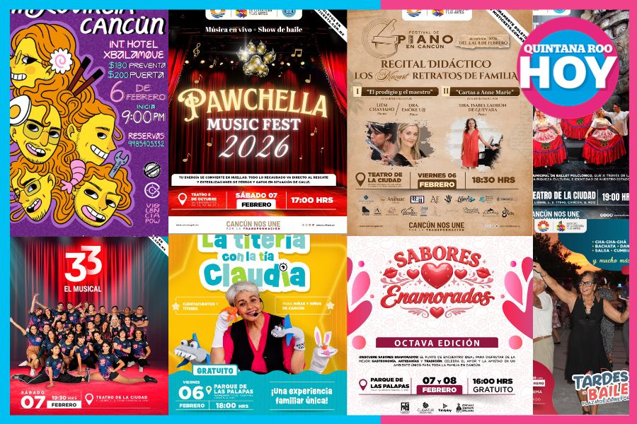 Cartelera cultural Cancún Inicio de febrero