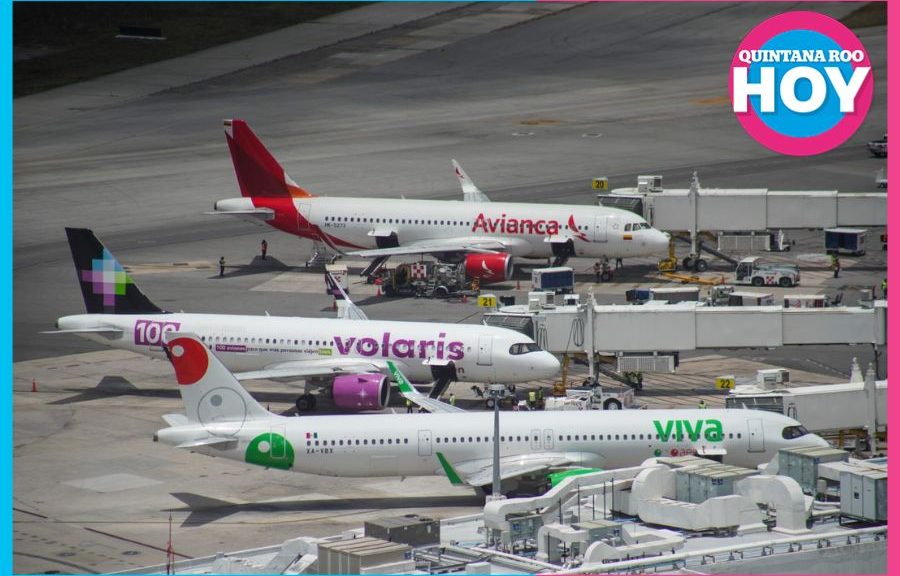Jornada atípica en aeropuerto de Cancún por clima y violencia