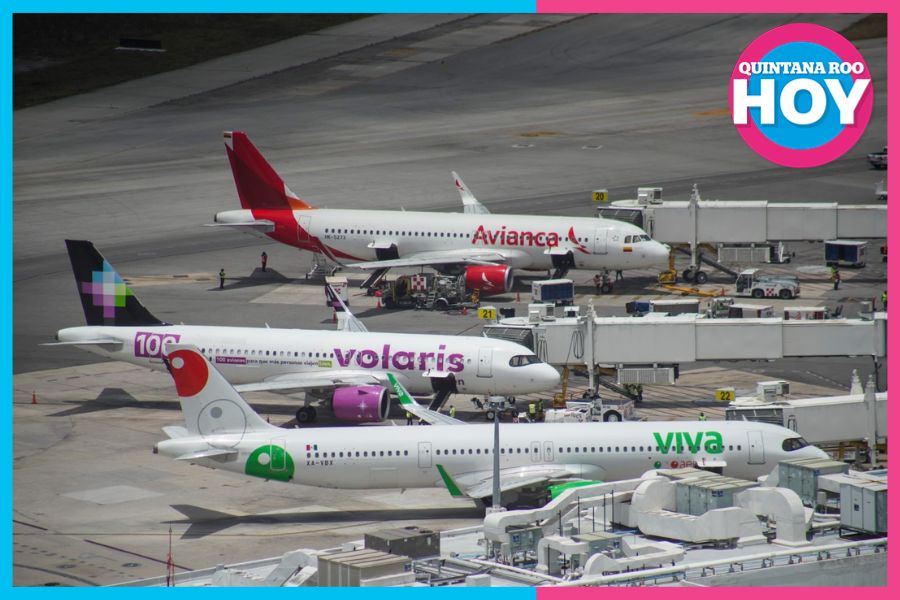 Jornada atípica en aeropuerto de Cancún por clima y violencia