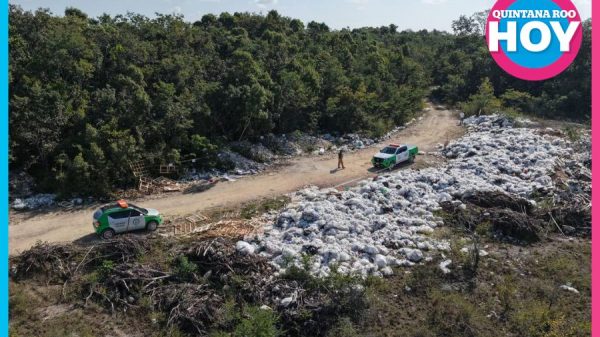 Clausuran basurero clandestino junto al Aeropuerto de Cancún