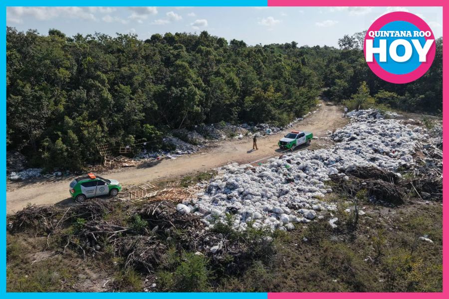 Clausuran basurero clandestino junto al Aeropuerto de Cancún