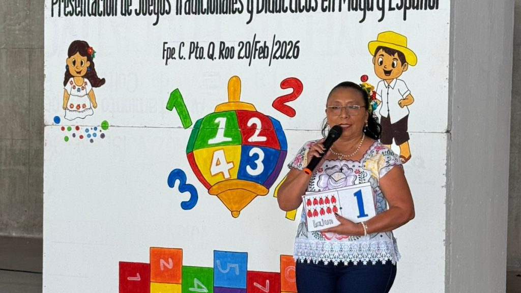 Docentes de educación indígena en Felipe Carrillo Puerto presentaron estrategias didácticas y juegos tradicionales en maya y español para fortalecer el aprendizaje bilingüe y la identidad cultural.