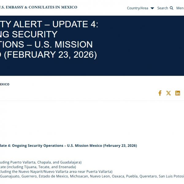 EUA retira alerta de seguridad para Quintana Roo; mantiene advertencia en Jalisco