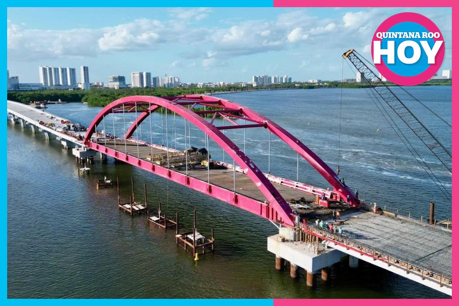 Construcción de Puente Vehicular Nichupté marcha en "tiempo y forma"