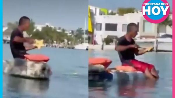 Captan a pescador extrayendo estrellas de mar en playa de Cancún