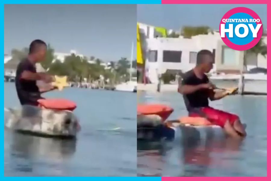 Captan a pescador extrayendo estrellas de mar en playa de Cancún