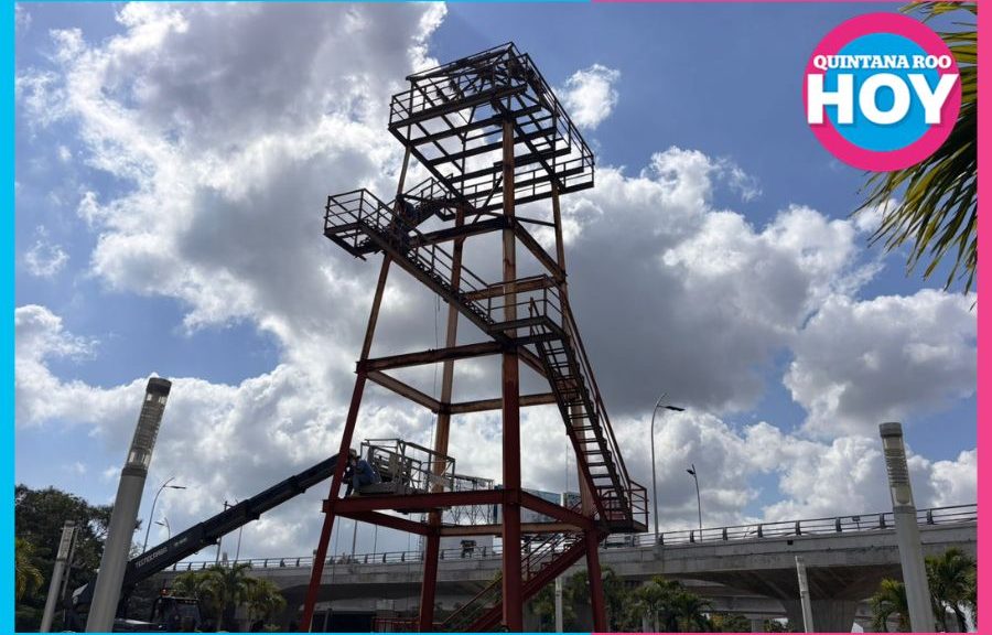 Rescatan la Torre de Control histórica de Cancún sobre el Bulevar Colosio