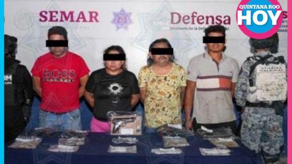 Detienen a cuatro con más de 280 dosis de droga en la Región 249 de Cancún