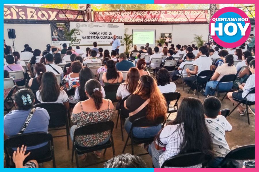 El Ayuntamiento de Playa del Carmen realizó el Primer Foro de Participación Ciudadana 2026 para escuchar propuestas de vecinos y fortalecer el diálogo social.