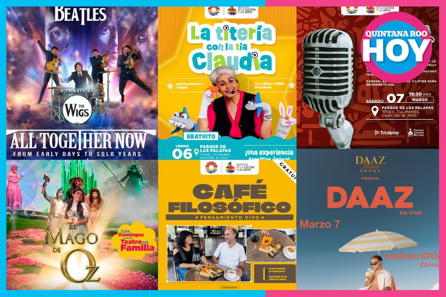 Agenda cultural en Cancún: salsa, teatro, títeres y tributo a The Beatles este fin de semana