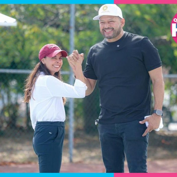 Ana Paty Peralta supervisa las mejoras en la cancha del “8 de Octubre”