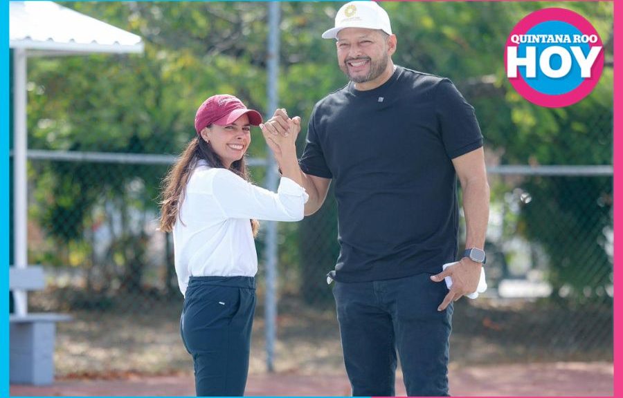 Ana Paty Peralta supervisa las mejoras en la cancha del “8 de Octubre”