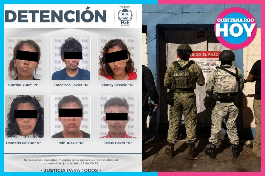 Cateo en Playa del Carmen deja seis detenidos por narcomenudeo