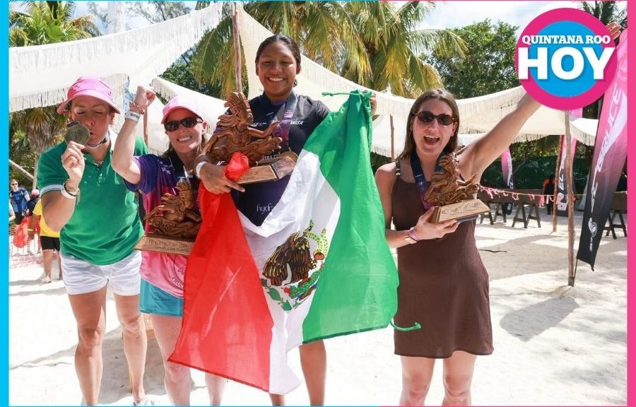 “El Cruce de Mujeres” reúne a 150 nadadoras en el Caribe Mexicano