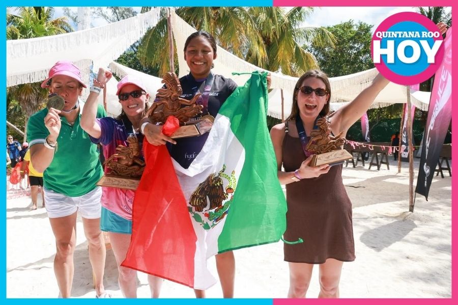 “El Cruce de Mujeres” reúne a 150 nadadoras en el Caribe Mexicano