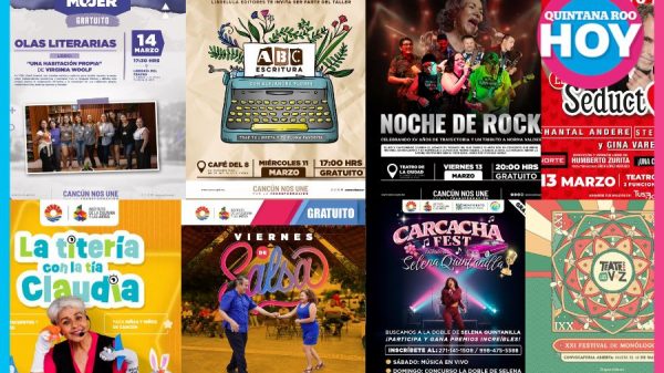 Cartelera cultural en Cancún: teatro, música y tributos este fin de semana