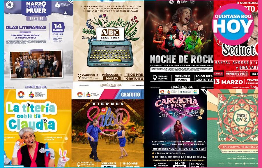 Cartelera cultural en Cancún: teatro, música y tributos este fin de semana