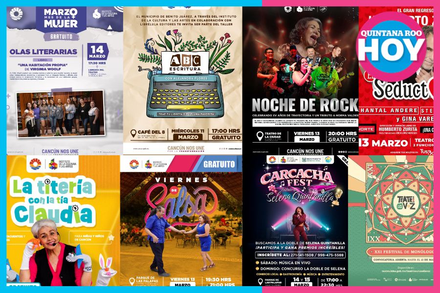 Cartelera cultural en Cancún: teatro, música y tributos este fin de semana