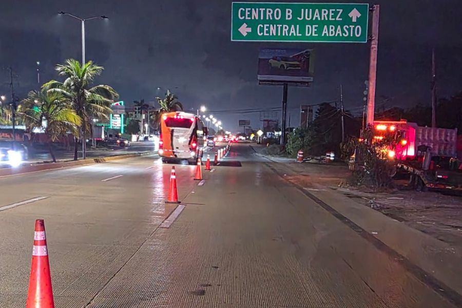 Inicia el mantenimiento nocturno en el bulevar Luis Donaldo Colosio