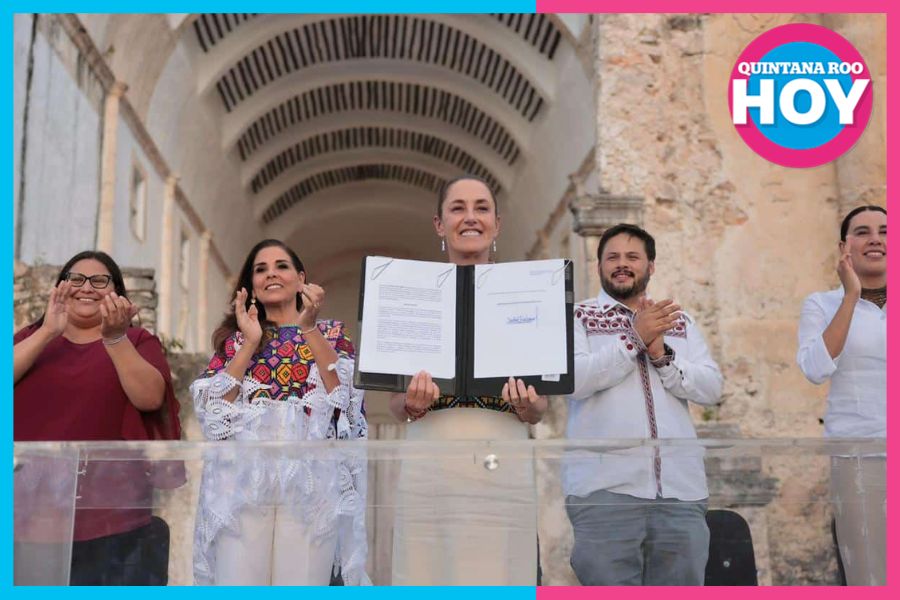 Sheinbaum anuncia apoyos escolares y refuerza el turismo comunitario en Q. Roo