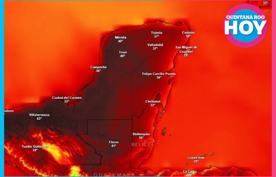 Prevén calor extremo en la Península de Yucatán con hasta cinco ondas de calor