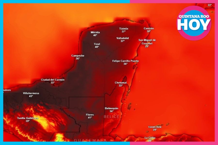 Prevén calor extremo en la Península de Yucatán con hasta cinco ondas de calor
