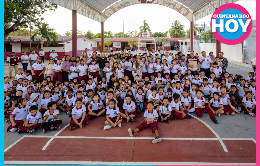 Inauguran el nuevo domo en la primaria Octaviano Solís Aguirre de Tulum