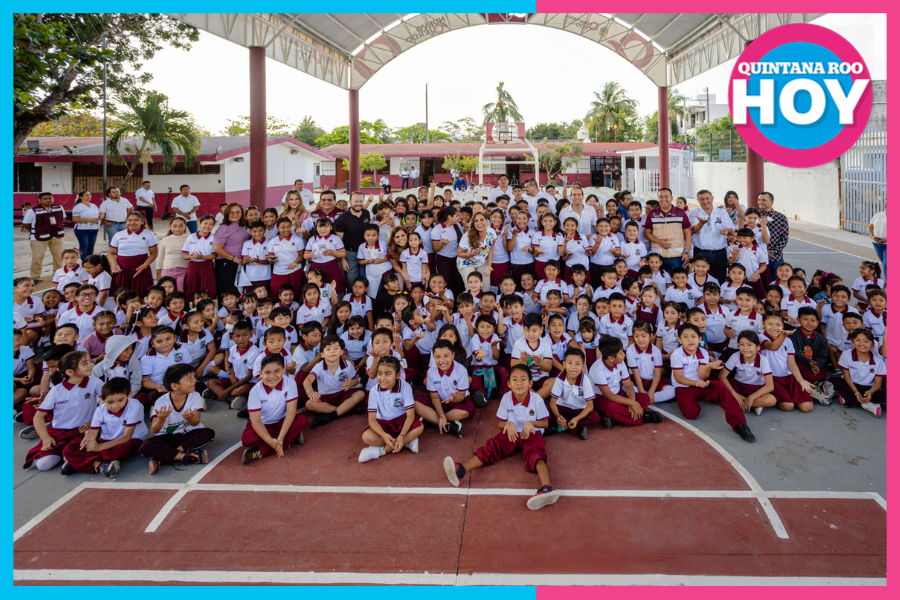 Inauguran el nuevo domo en la primaria Octaviano Solís Aguirre de Tulum