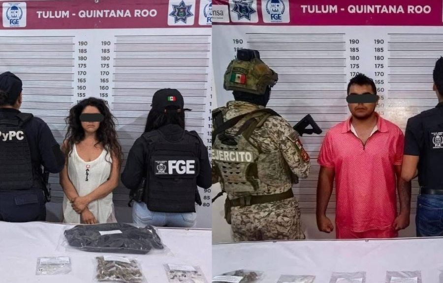 Golpe al narcomenudeo en Tulum: caen dos con más de 180 dosis