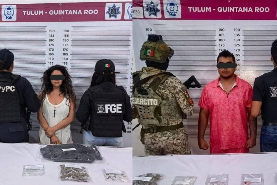 Golpe al narcomenudeo en Tulum: caen dos con más de 180 dosis