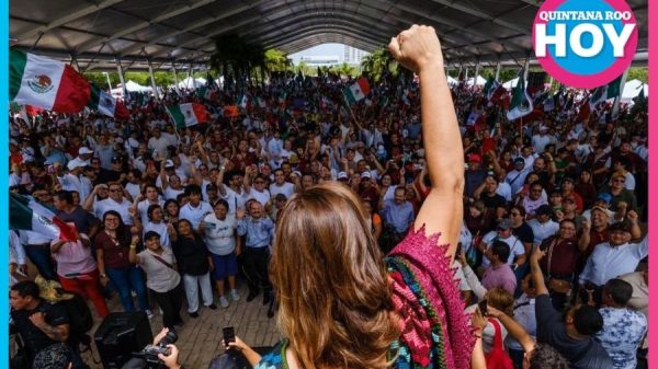Más de 25 mil personas respaldan mensaje de Sheinbaum en Cancún