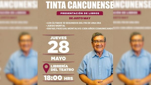 Justo May Correa participará en “Tinta Cancunense” en Cancún