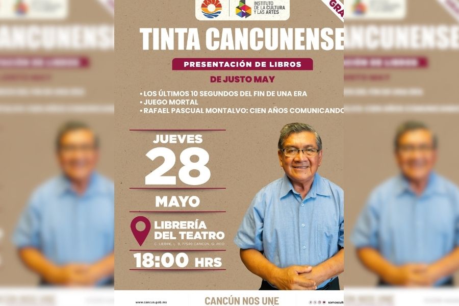 Justo May Correa participará en “Tinta Cancunense” en Cancún
