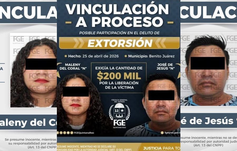 Vinculan a proceso a pareja por presunta extorsión de 200 mil pesos