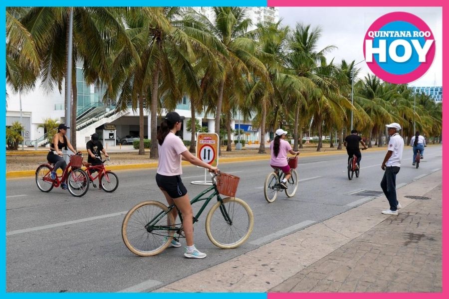 Paseo Cancunense reúne a familias en Malecón Tajamar