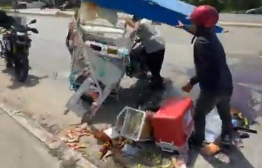 accidente de vendedor ambulante en carretera 307