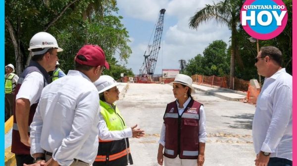 Rehabilitación del puente Subteniente López avanza 37% en Quintana Roo