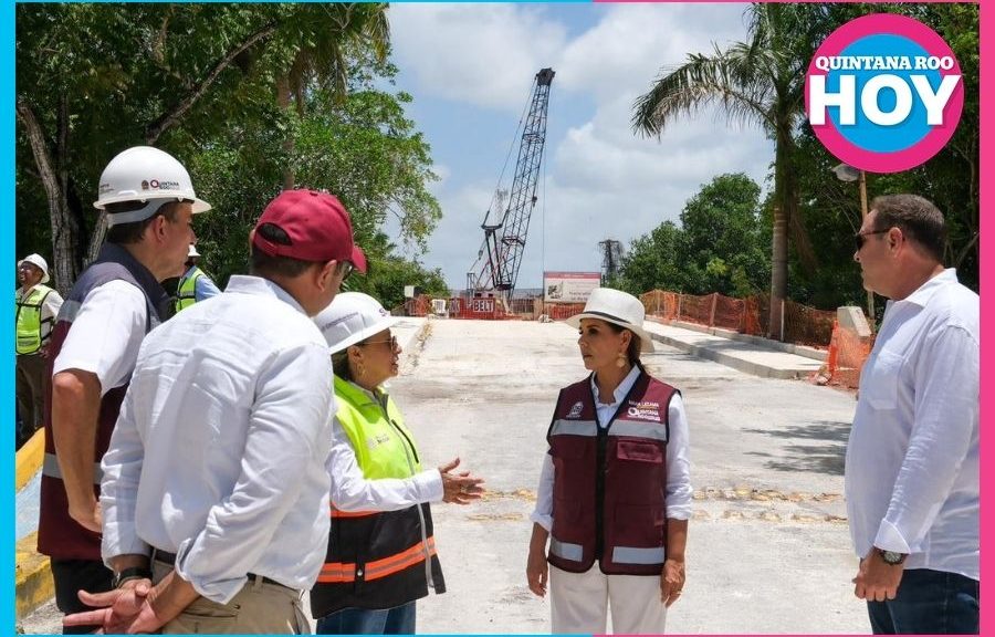 Rehabilitación del puente Subteniente López avanza 37% en Quintana Roo