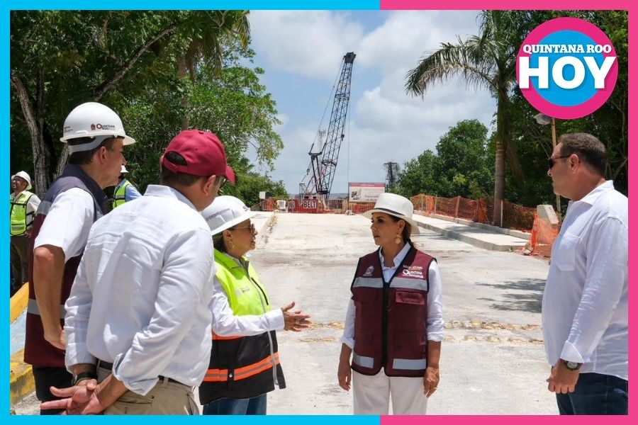 Rehabilitación del puente Subteniente López avanza 37% en Quintana Roo