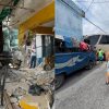 Autobús de personal se impacta contra vivienda en SM 73 Cancún