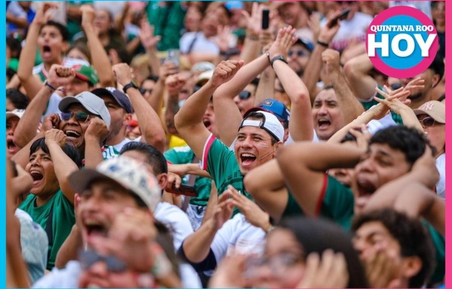 Quintanarroenses celebran triunfo de México en Fut Fest Mundial 2026