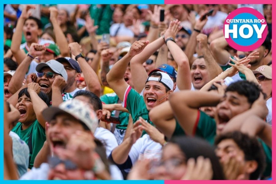 Quintanarroenses celebran triunfo de México en Fut Fest Mundial 2026