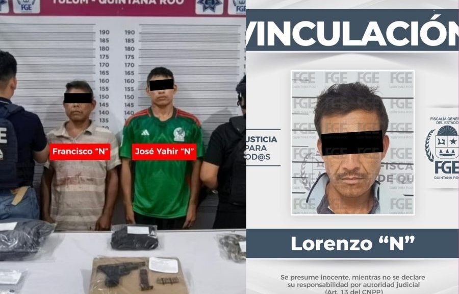 Prisión preventiva para tres sujetos por homicidio en Tulum y BJ