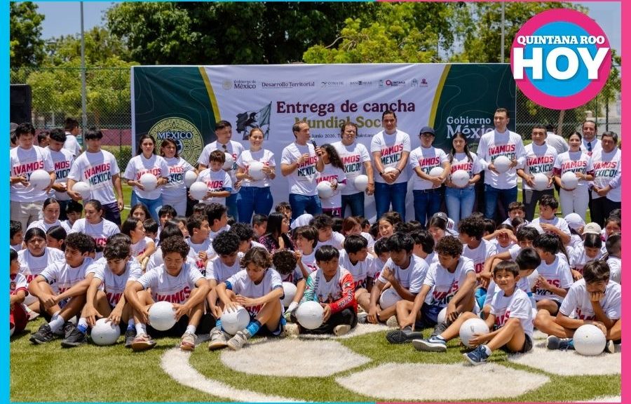 Tulum inaugura dos canchas de fútbol del Mundial Social 2026