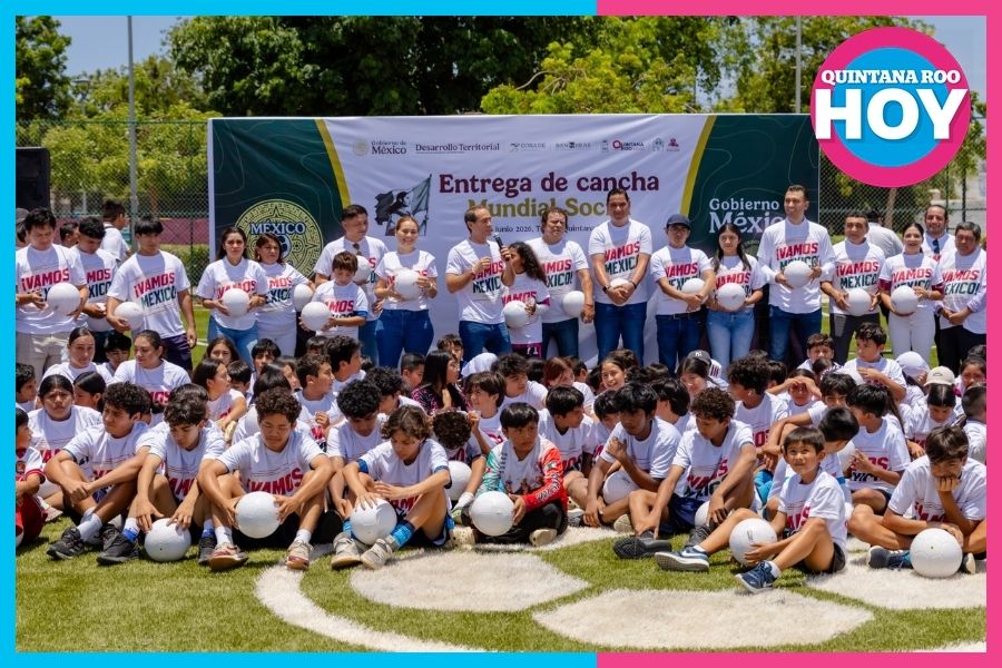 Tulum inaugura dos canchas de fútbol del Mundial Social 2026