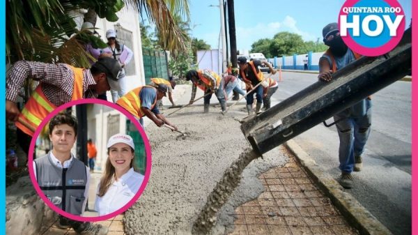 Avanza construcción de banquetas en prolongación Rueda Medina